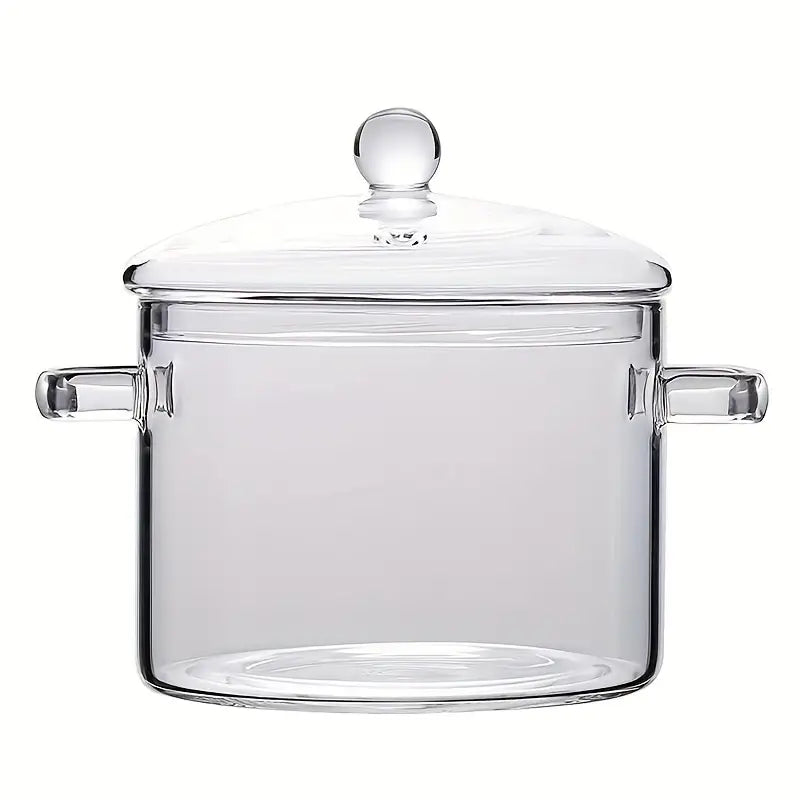 Casserole en Verre avec Réglage de la Température - pour une Cuisson Saine et à la Vapeur