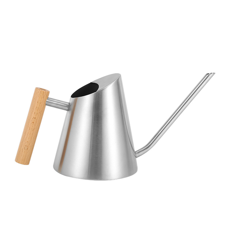Arrosoir Moderne avec Poignée en Bois - Arrosoir Élégant pour les Plantes du Jardin
