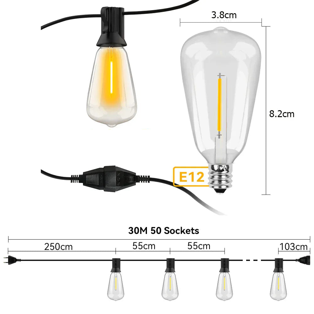 Chaîne Lumineuse Led Résistante aux Intempéries