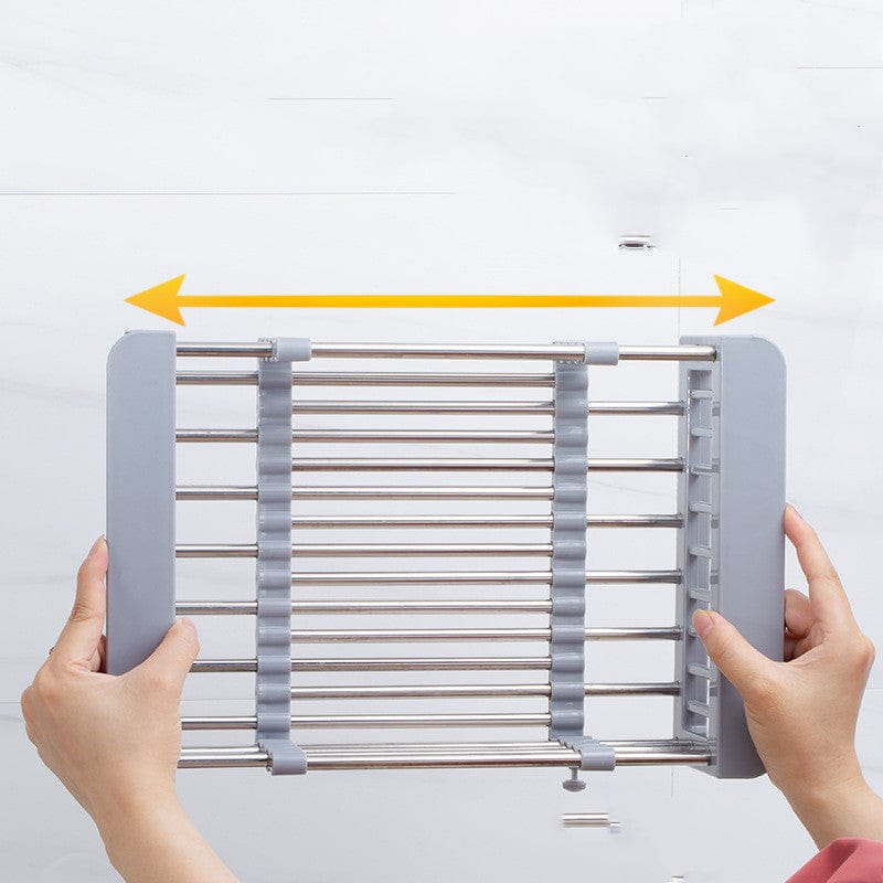 Egouttoir D' Évier Extensible - Porte-vaisselle et Porte-légumes à Faible Encombrement pour la Cuisine