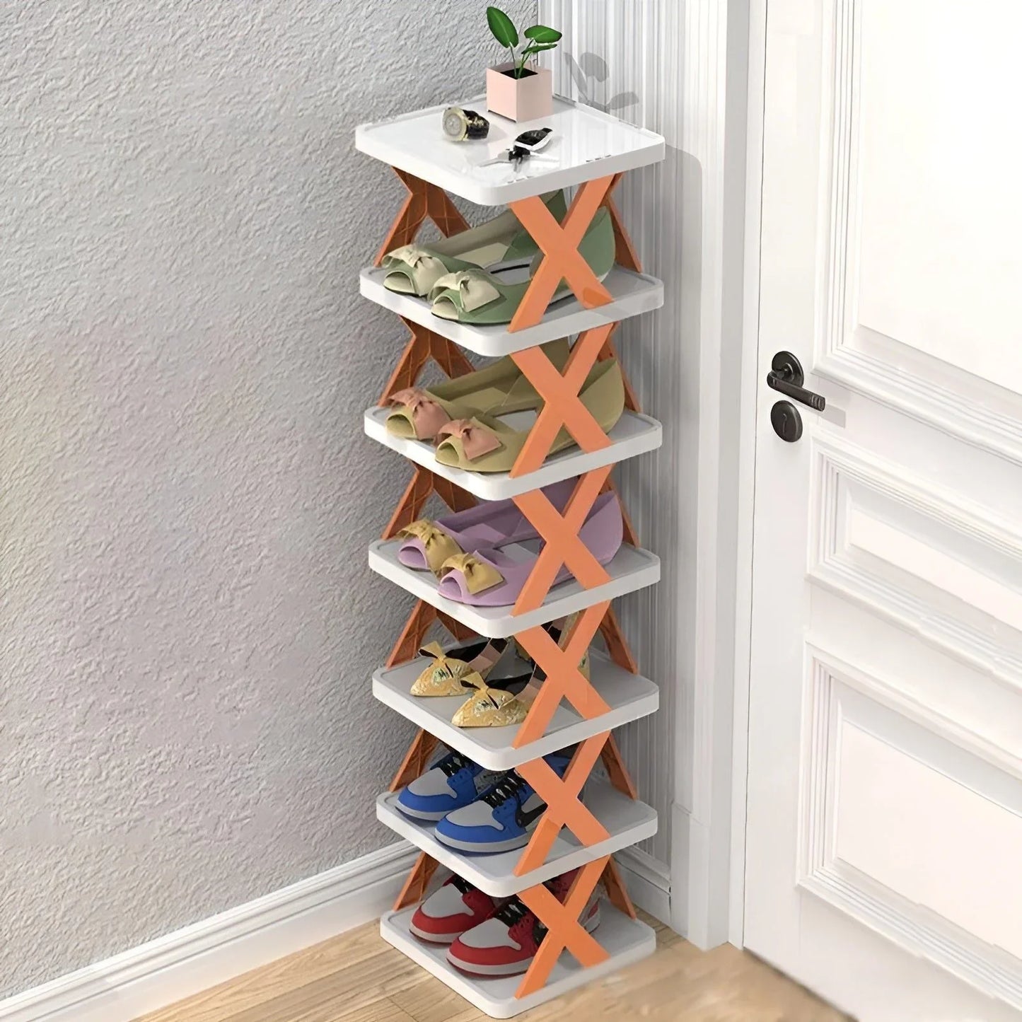 Etagère à Chaussures Multifonctionnelle et Pliable pour un Rangement Peu Encombrant