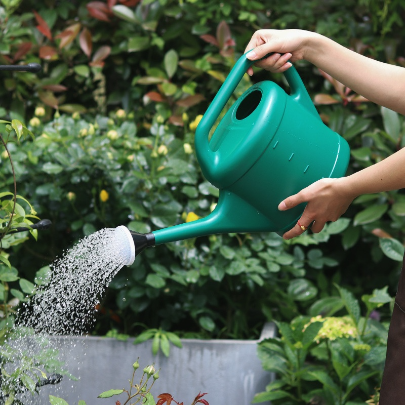 Arrosoir Grand Volume Avec Long Bec Verseur - Plastique Pour L' Entretien Du Jardin