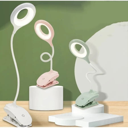 Lampe de Bureau Led Rechargeable avec Clip - Lampe de Bureau Réglable pour le Bureau à Domicile et les Études