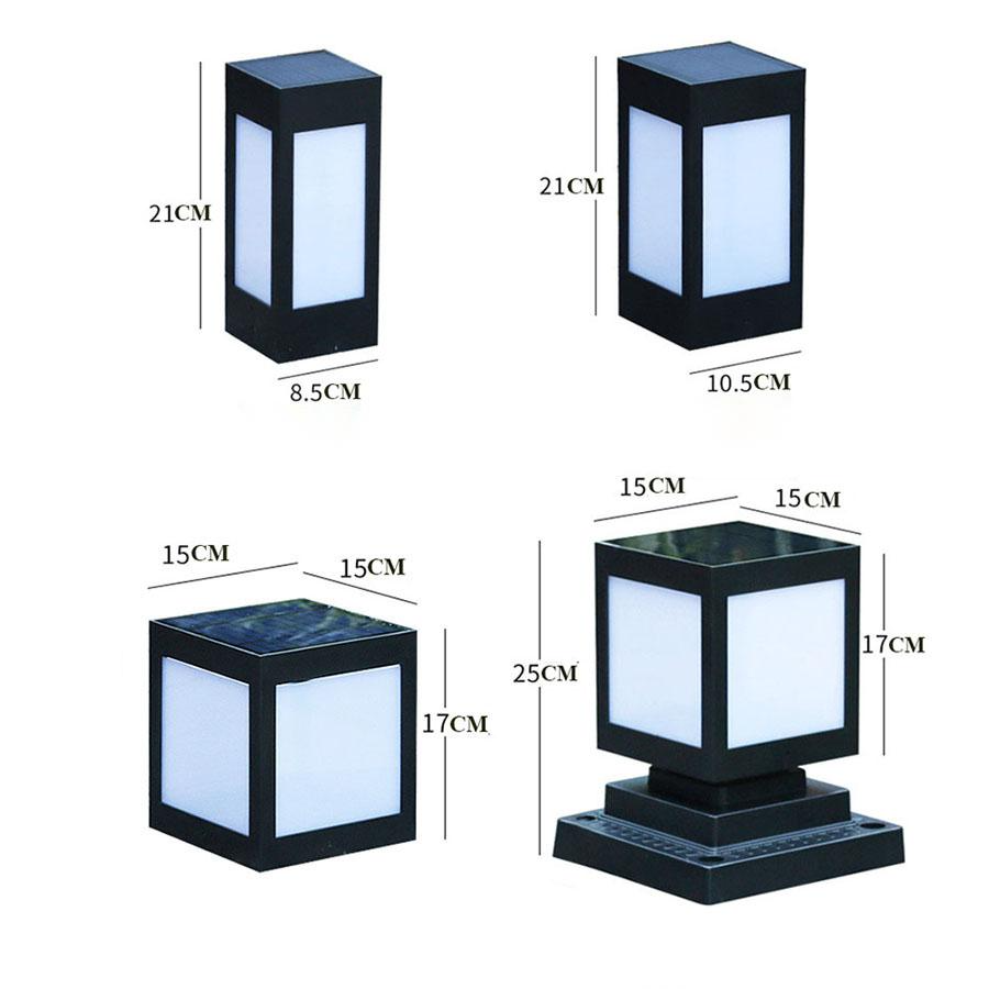 Lanterne Solaire de Jardin à Led au Design Carré - Éclairage Extérieur Décoratif pour les Allées et la Terrasse