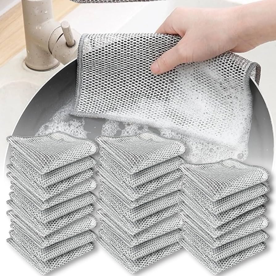 Lavettes pour Lave - Vaisselle en Fil D' Argent