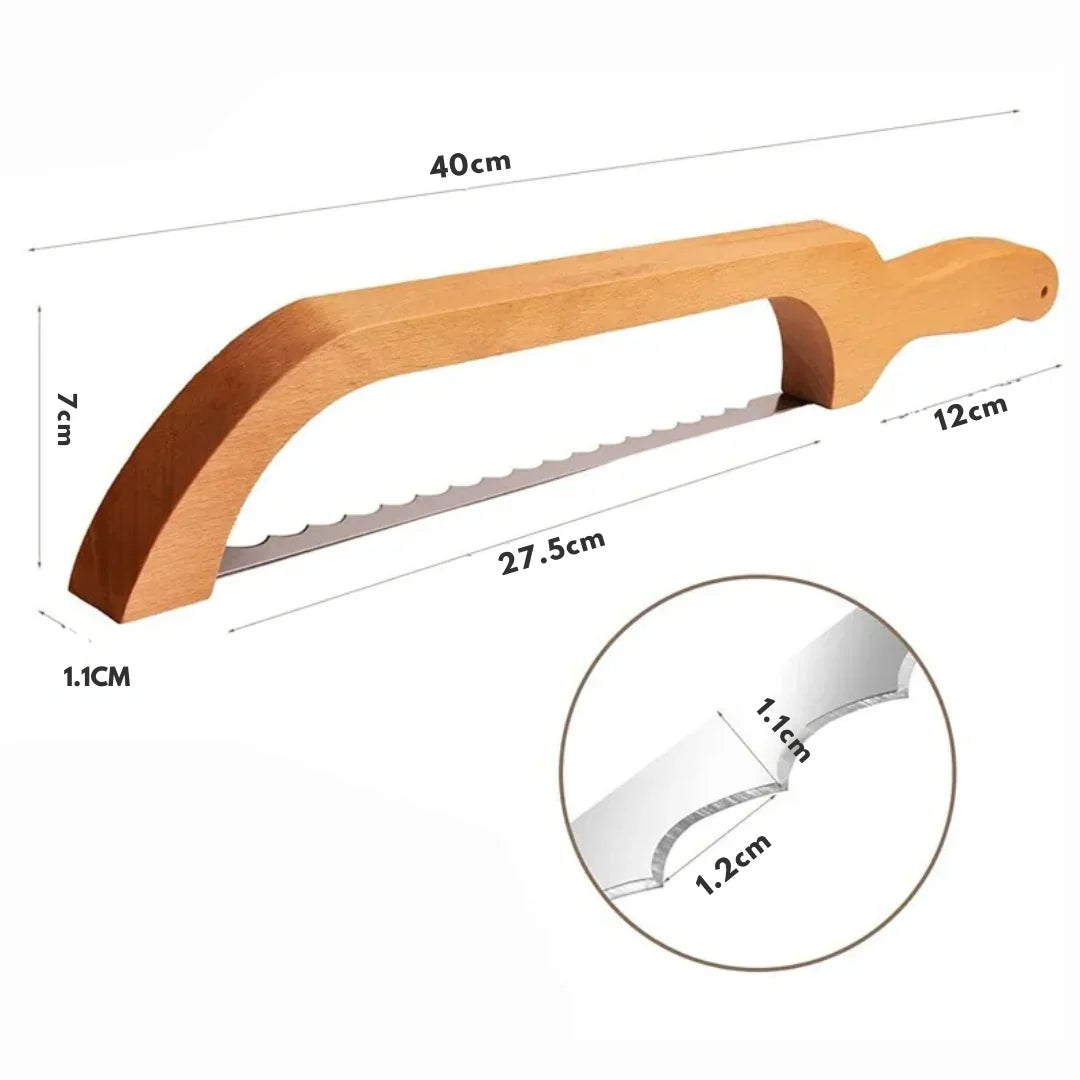 Couteau À Pain En Bois Avec Dispositif Antidérapant