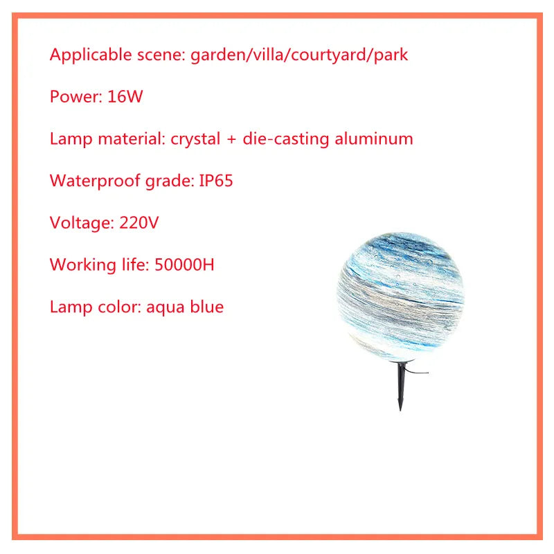Lampe Solaire Pour Pelouse - Lampe D' Extérieur À LED En Forme De Boule , Résistante Aux Intempéries , Pour Jardin Et Terrasse
