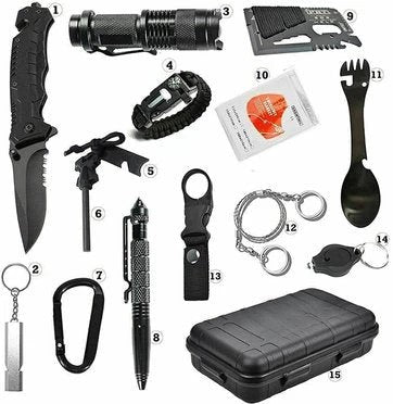 Set de Survie D' Urgence de 15 Pièces