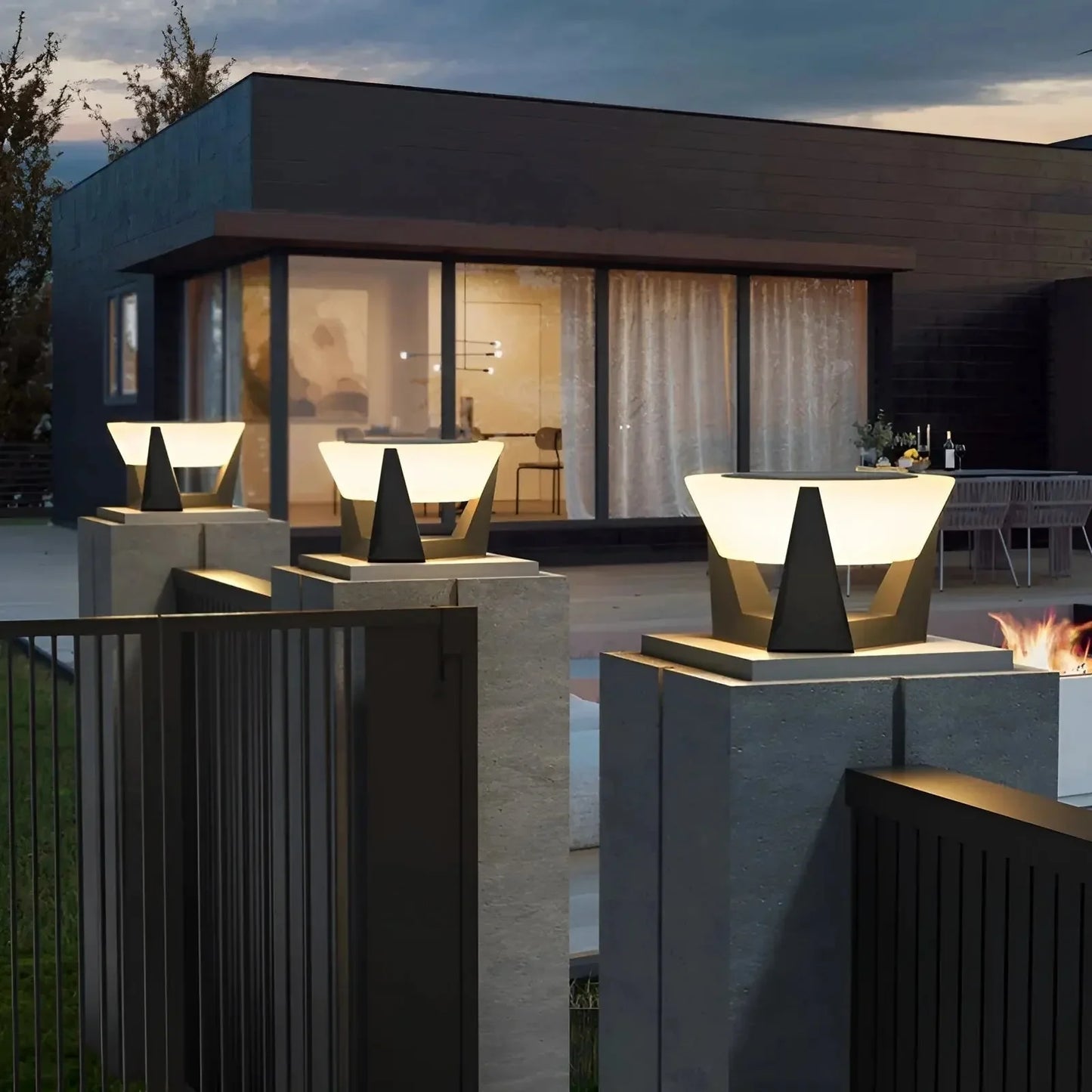 Lampes à Socle à Led Modernes pour L' Extérieur