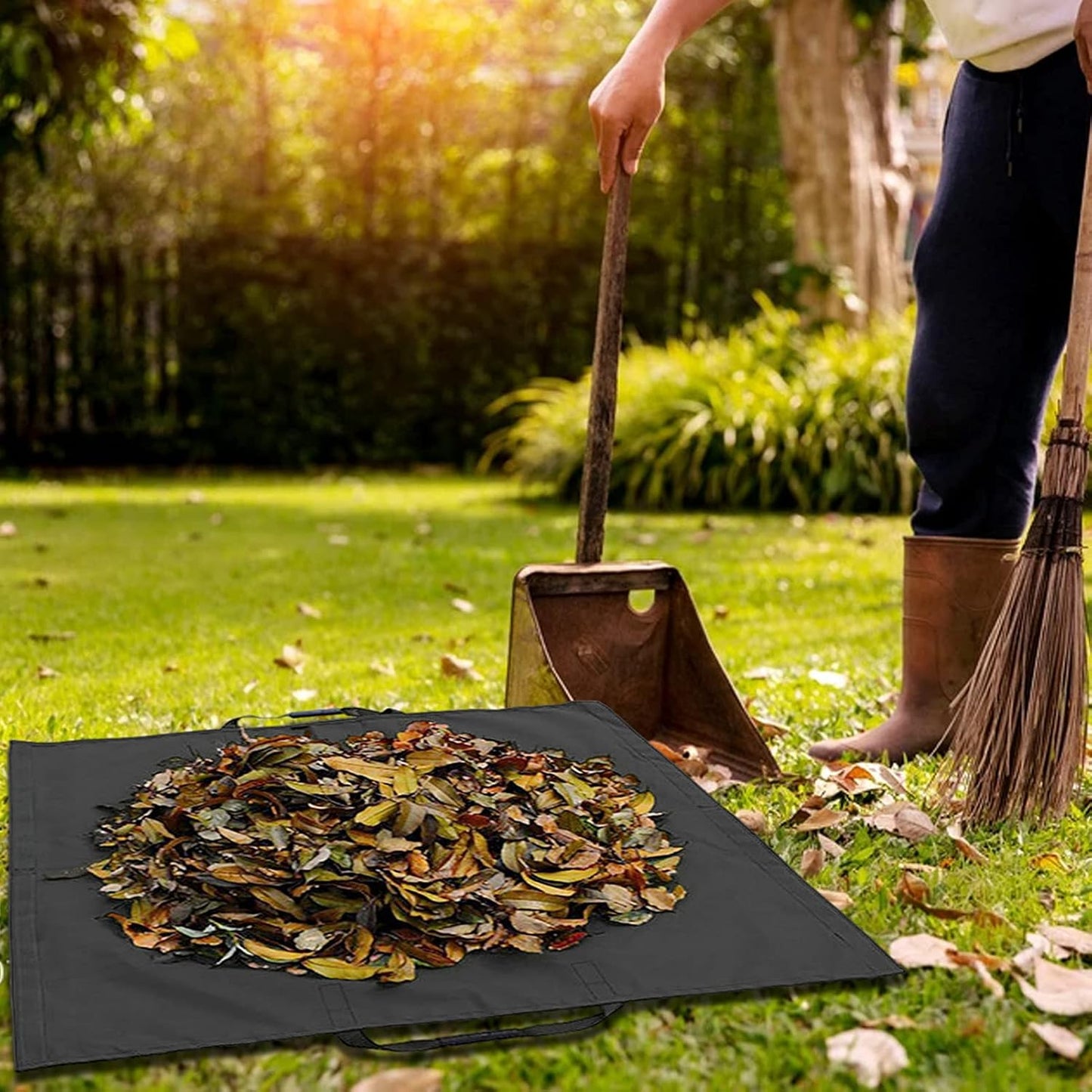 Sac à Déchets de Jardin Pliable - Sac de Collecte Robuste pour les Feuilles et les Déchets de Jardin
