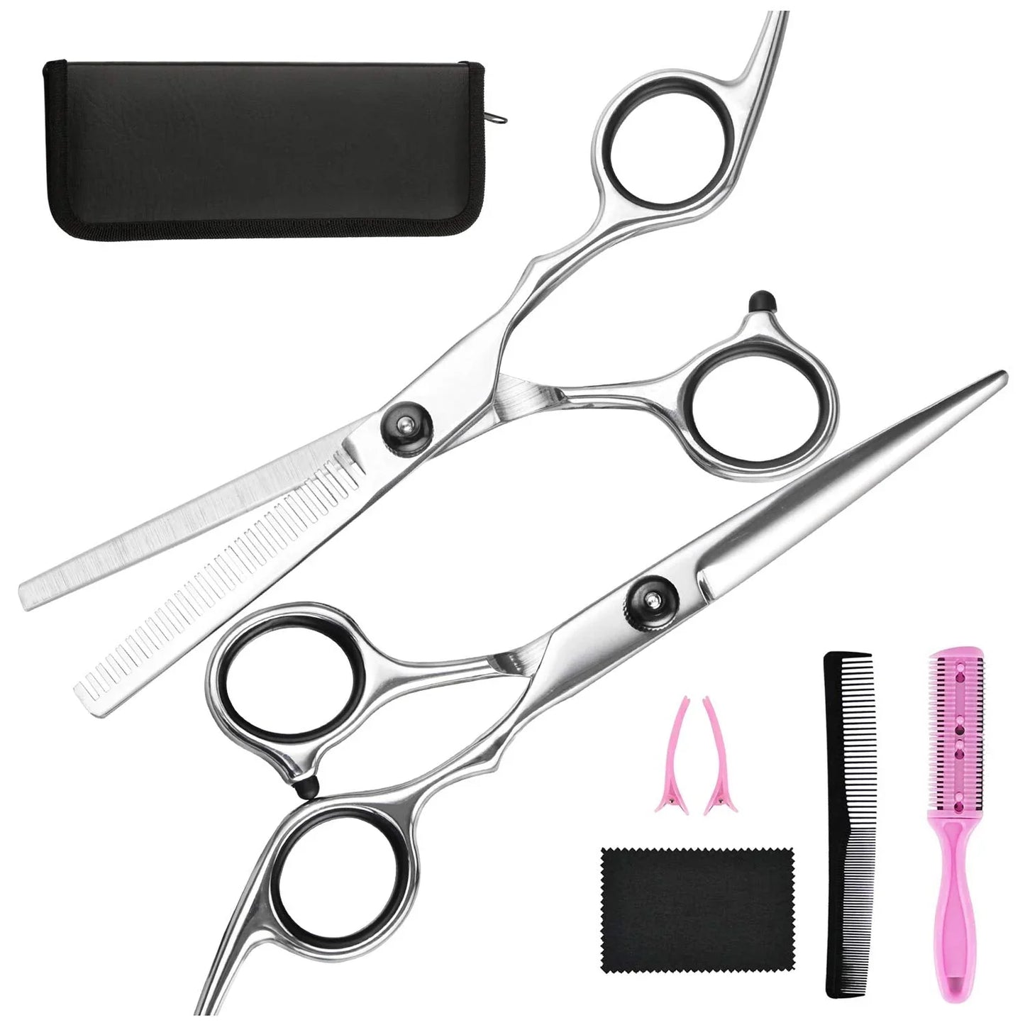 Kit Professionnel de Soins Capillaires | Ciseaux de Coupe et D' Effilage pour des Coiffures Précises