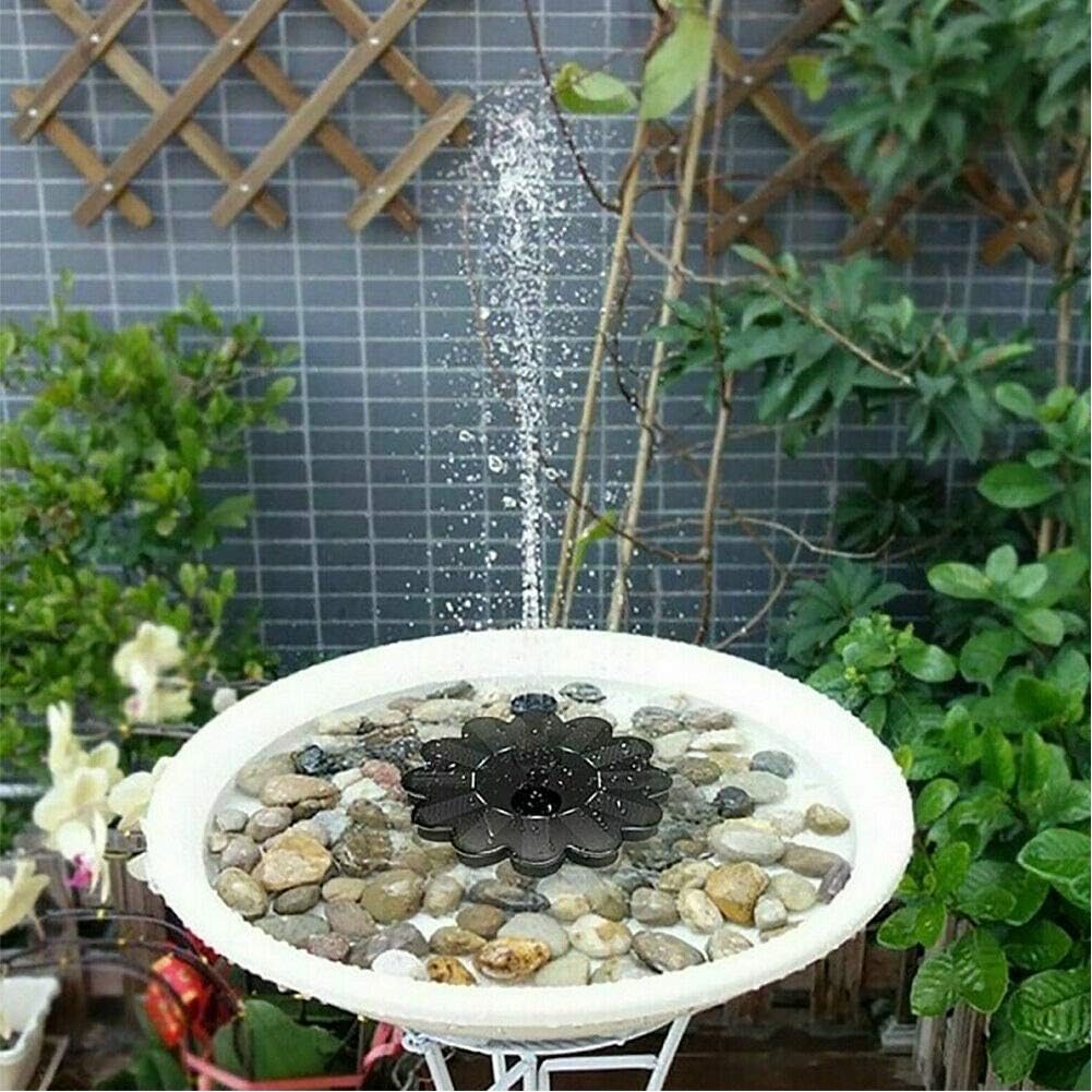 Fontaine à Énergie Solaire pour le Jardin - Design Floral Fontaine D' Eau pour Étangs et Piscines