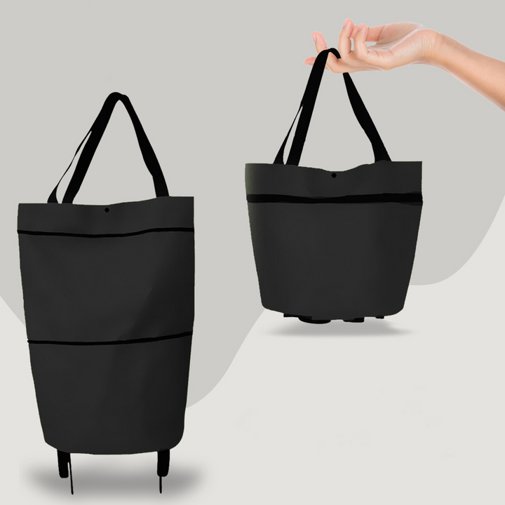 Sac à Provisions Pliable 2 en 1 avec Roulettes