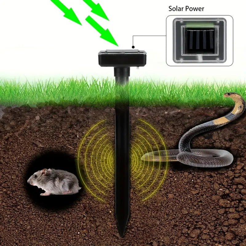 Défense Solaire contre les Serpents et les Ravageurs - Appareil à Ultrasons pour le Jardin