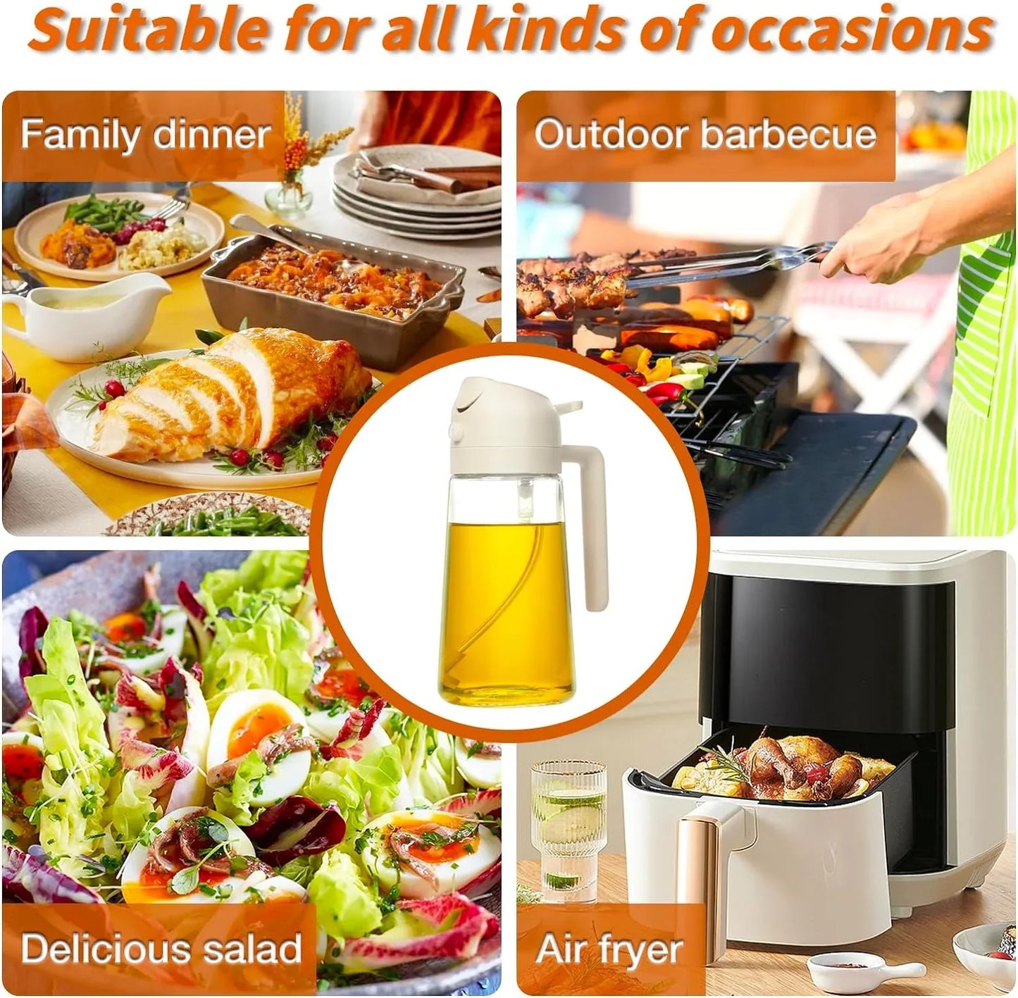Vaporisateur D' Huile D' Olive 2 en 1 de Haute Qualité