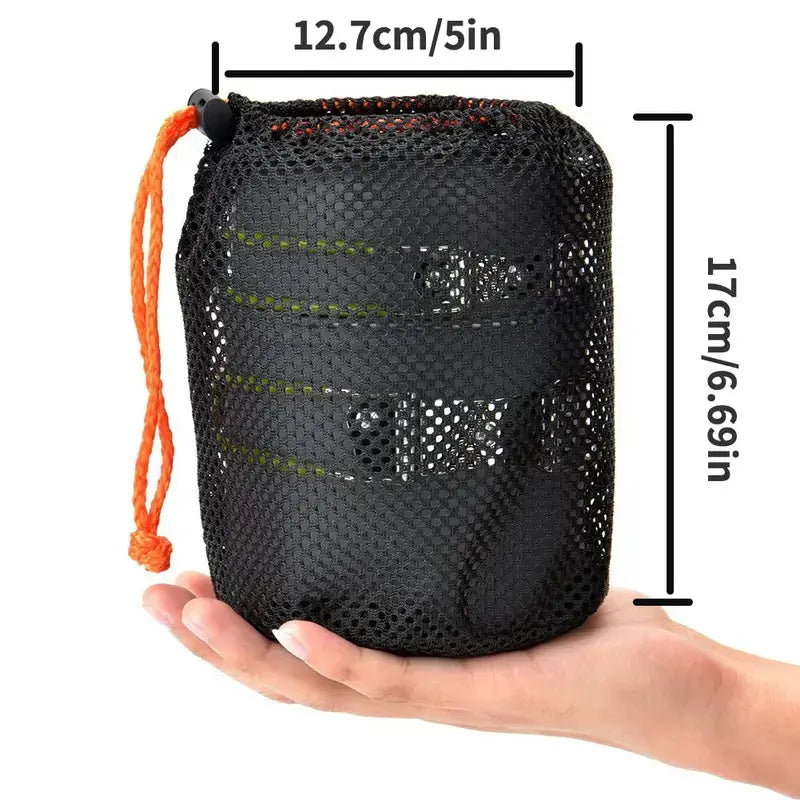Set De Casseroles De Camping Avec Couverts En Acier Inoxydable Et Sac De Transport