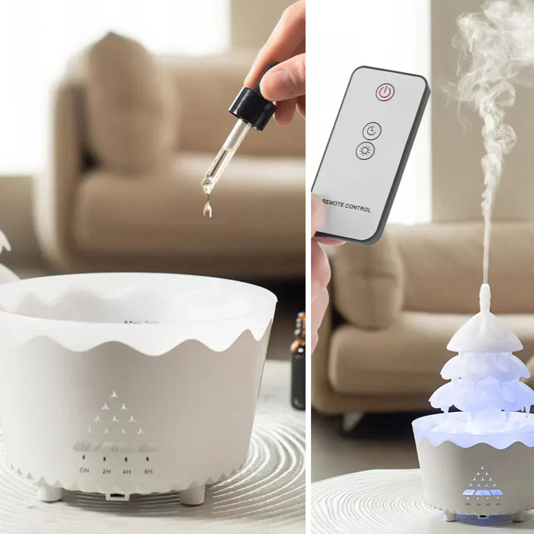 Diffuseur D' Arômes Sapin De Noël Avec Éclairage Led Pour Une Détente Festive