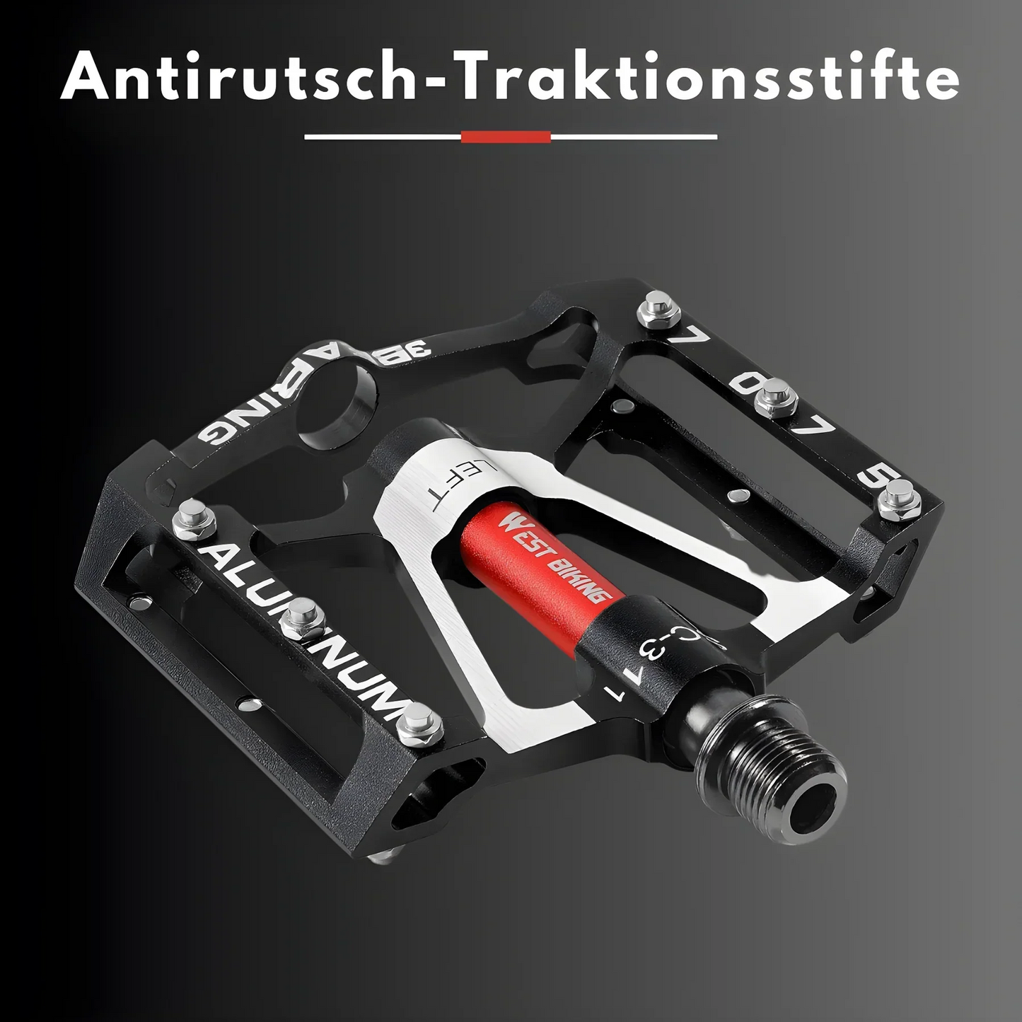 Pédales de Vélo Robustes en Métal Léger avec Grip Antidérapant