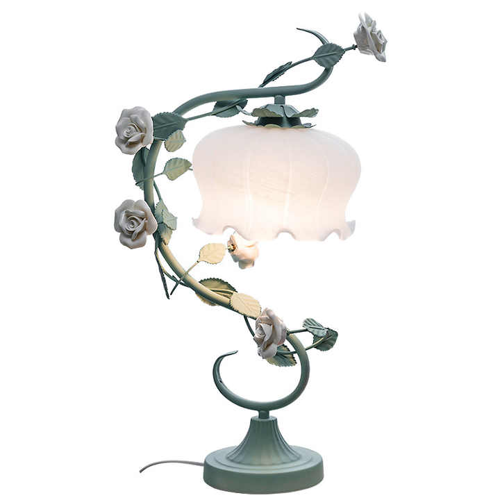 Lampe de Table Romantique à Base de Roses