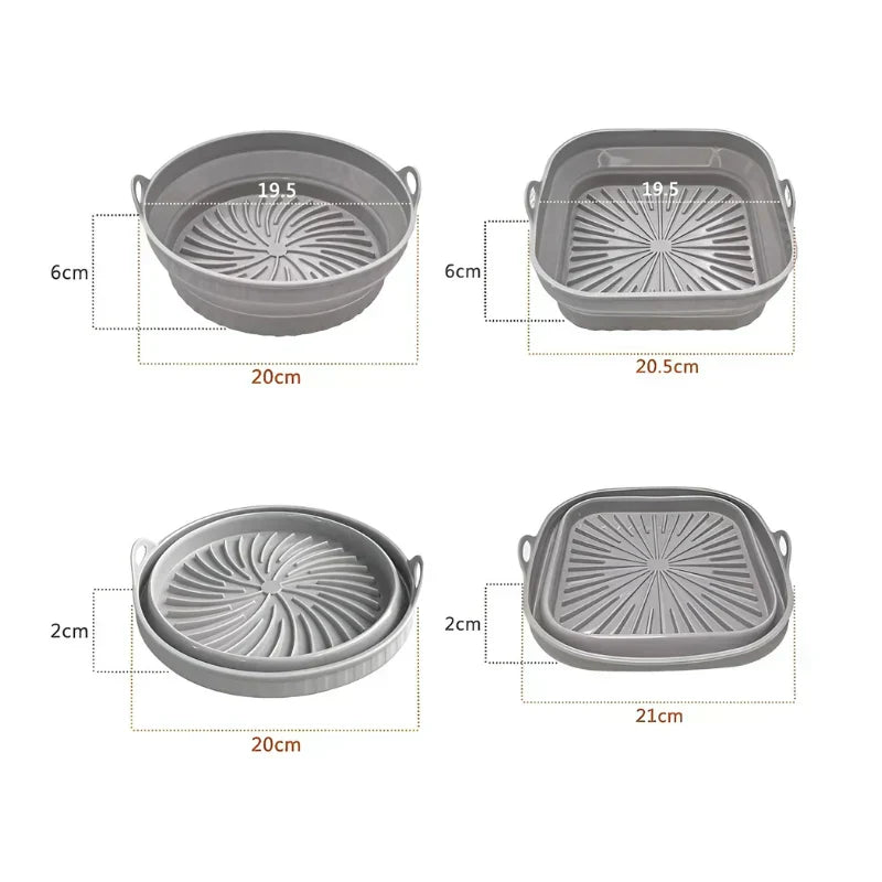 Insert en Silicone Résistant à la Chaleur pour Friteuse à Air Chaud avec Revêtement Anti-adhérent