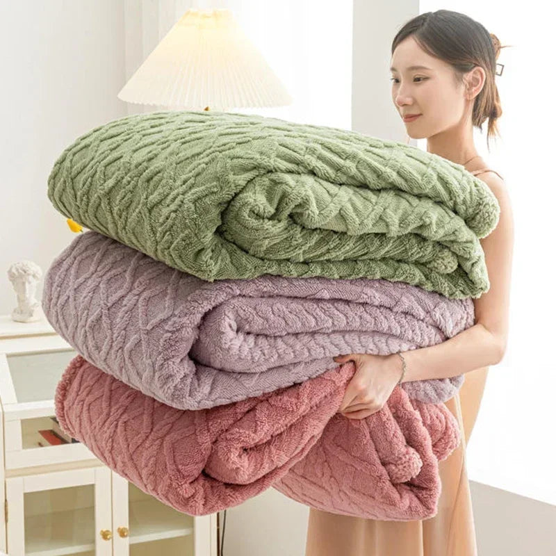 Couverture Douillette Double Face en Laine
