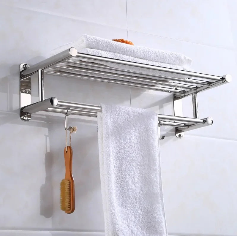 Etagère à Serviettes en Acier Inoxydable de Haute Qualité pour Salle de Bain