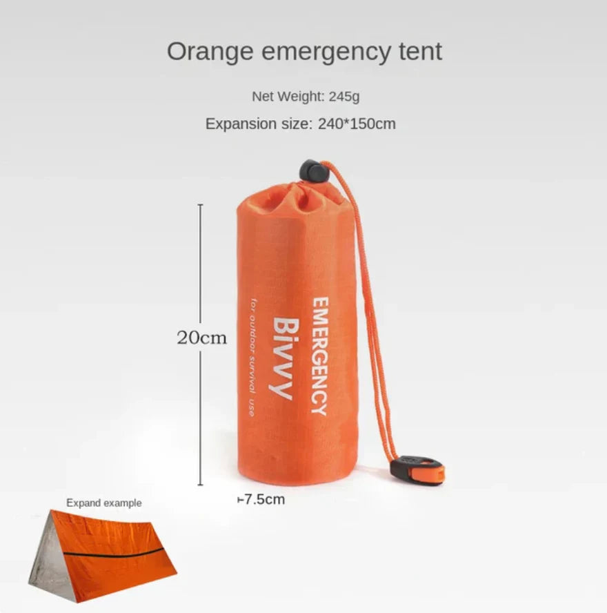 Tente de Survie pour 2 Personnes avec Isolation Thermique pour les Aventures en Plein Air