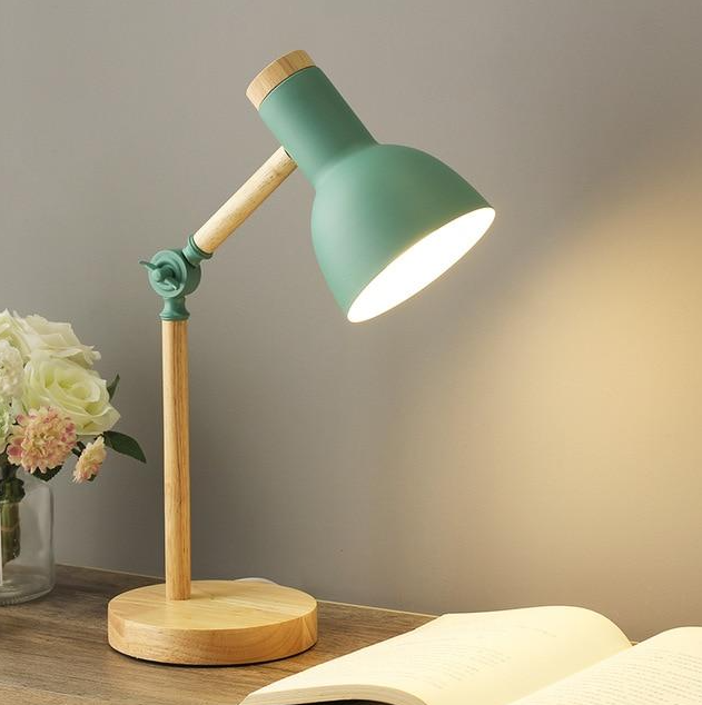 Lampe de Table Scandinave en Bois