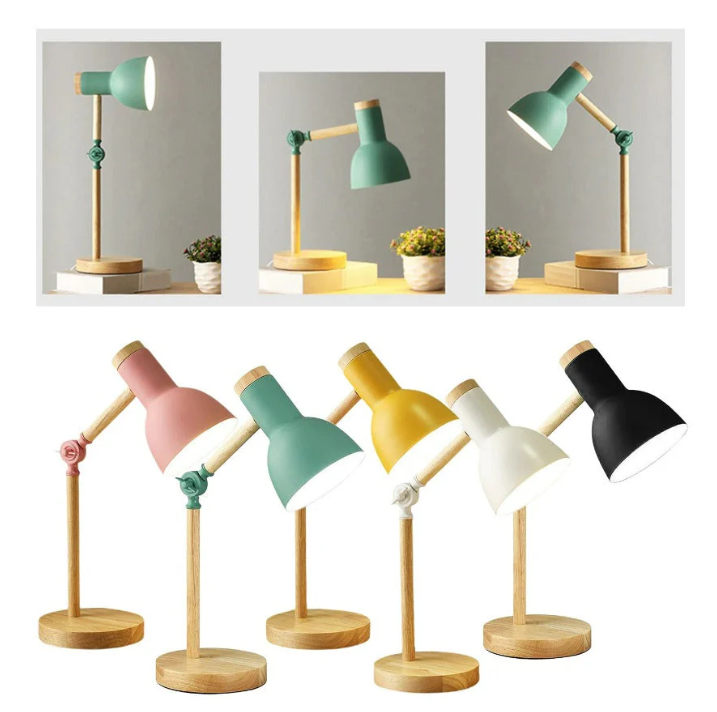 Lampe de Table Scandinave en Bois