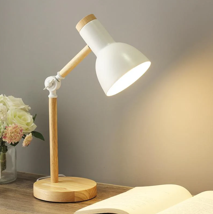Lampe de Table Scandinave en Bois
