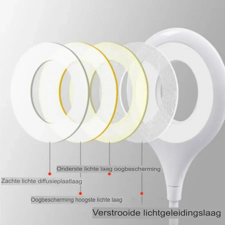 Lumière de Nuit Compacte et Rechargeable - Lumière Led Flexible pour le Bureau et la Table de Chevet