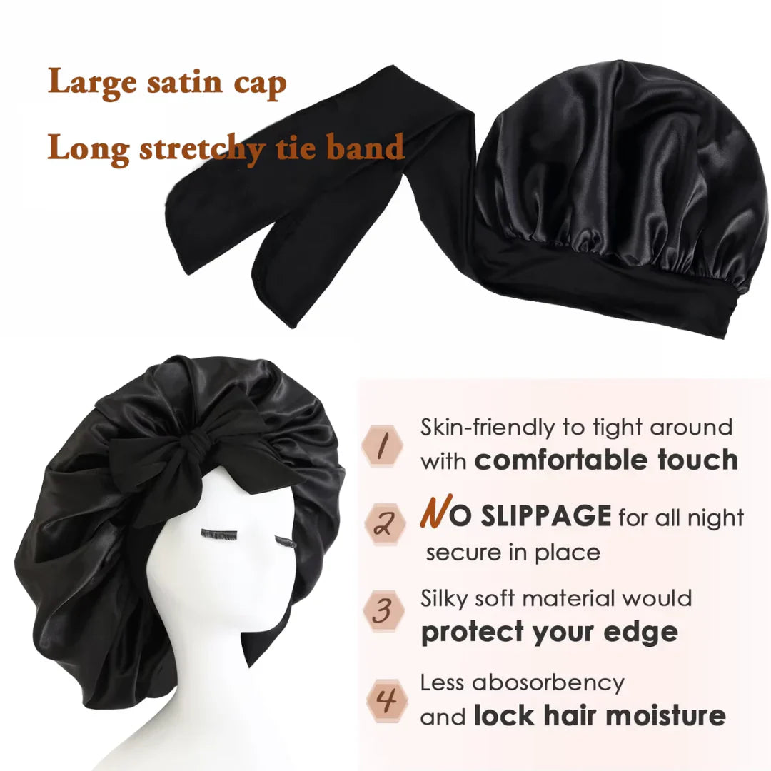 Bandeau en Satin - Bonnet de Nuit Confortable pour Femmes