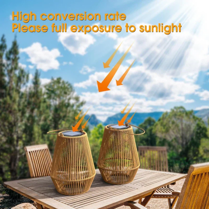 Lampe de Jardin Solaire Fabriquée Manuellement et Résistante Aux Intempéries