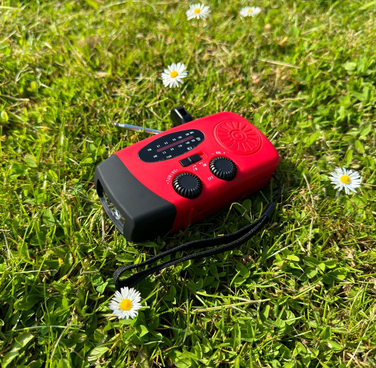 Radio Solaire D' Urgence À Manivelle - Radio Portable À Dynamo Avec Banque D' Énergie Lampe De Poche Led