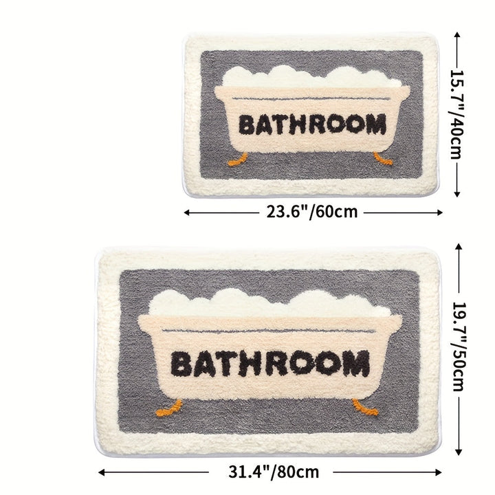 Tapis de Bain Doux et Antidérapant avec une Grande Capacité D' Absorption