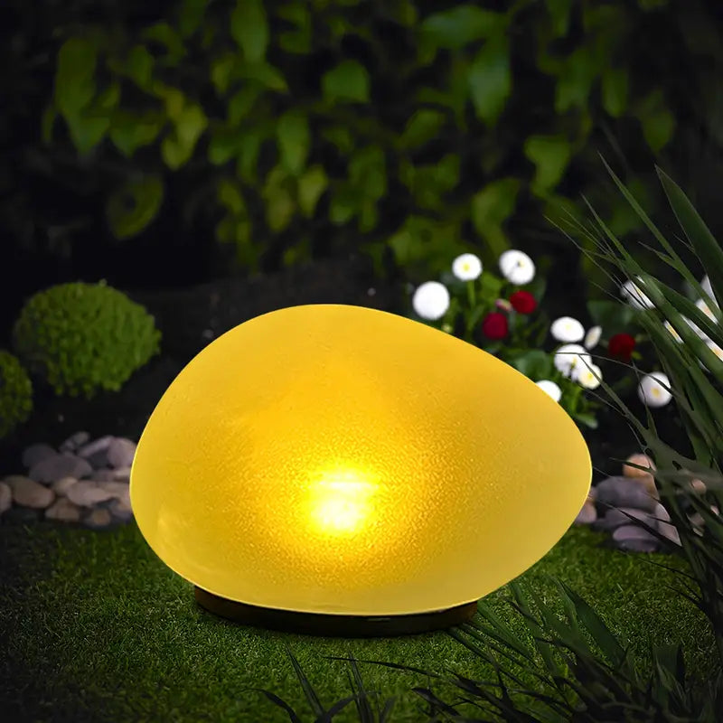 Pierres de Jardin Lumineuses avec Changement de Couleur - Lampes à Led Décoratives en Pierre pour L' Extérieur et le Jardin