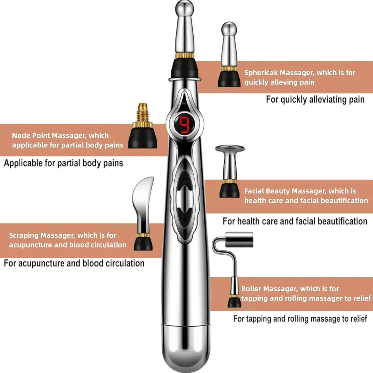 Pen D' Acupuncture Électronique | Appareil de Massage des Méridiens pour le Soulagement de la Douleur