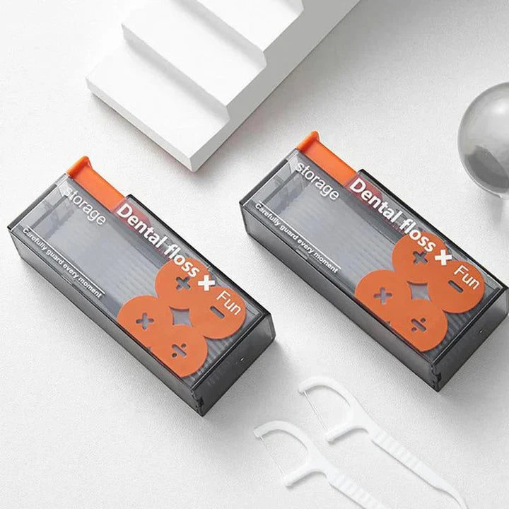 Distributeur de Fil Dentaire Portable avec 10 Bâtonnets de Fil Dentaire à Éjection Automatique