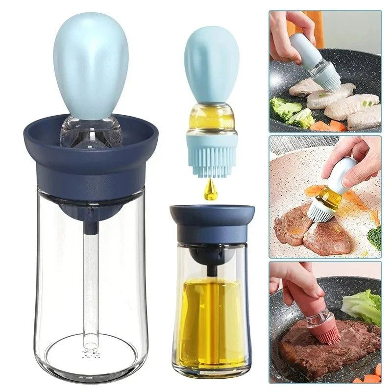 Distributeur D' Huile Avec Pinceau En Silicone - Dosage Précis & Utilisation Facile Pour La Cuisine Et Les Grillades