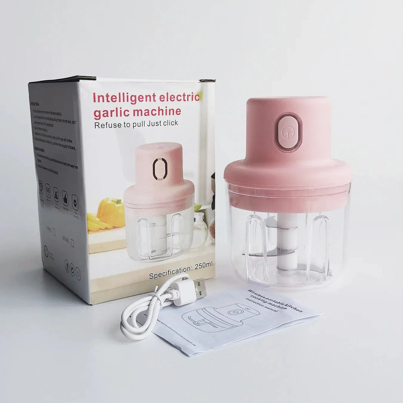 Hachoir Alimentaire sans Fil - Mini-hachoir Compact pour les Épices et les Légumes