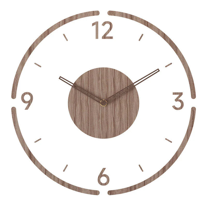 Horloge Nordique Design en Bois pour le Mur