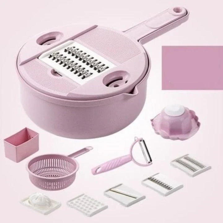 Râpe à Légumes Multifonctionnelle avec Tamis - Râpe de Cuisine 3 en 1 pour les Légumes et les Fruits | Ustensile de Cuisine Pratique avec Bac de Récupération