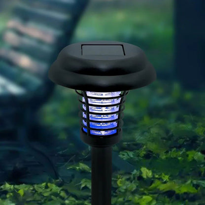 Détructeur D' Insectes Solaire avec Lumière Led - Lampe de Jardin Étanche pour Éloigner les Moustiques