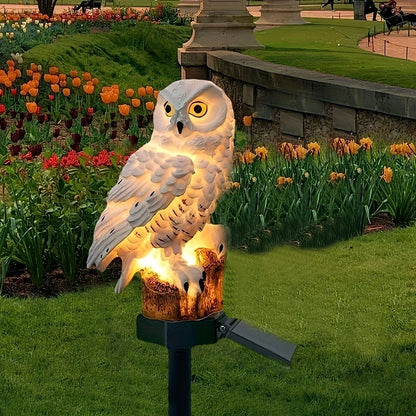 Lampe Solaire de Jardin Hibou - Lampe D' Extérieur à Led pour le Jardin , la Terrasse et le Balcon , Résistante aux Intempéries
