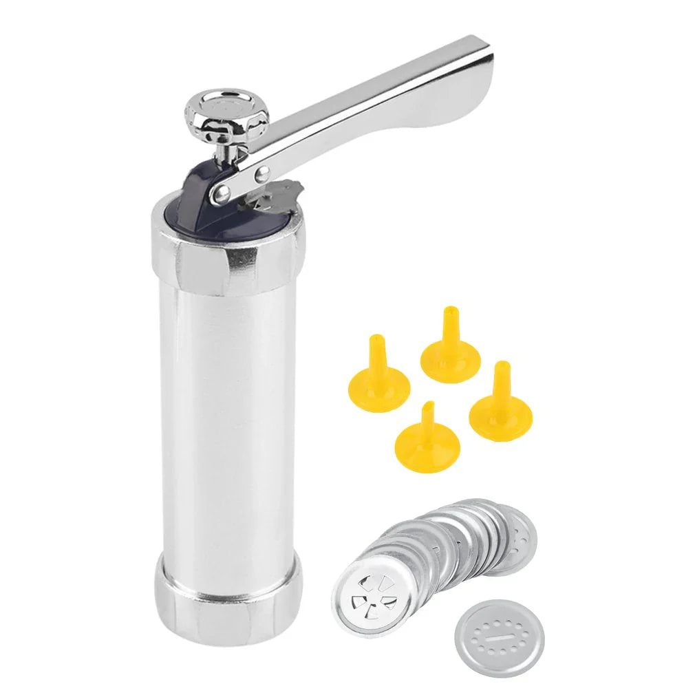 Presse À Biscuits En Acier Inoxydable Avec Embouts Pour Des Biscuits Et Pâtisseries Créatifs