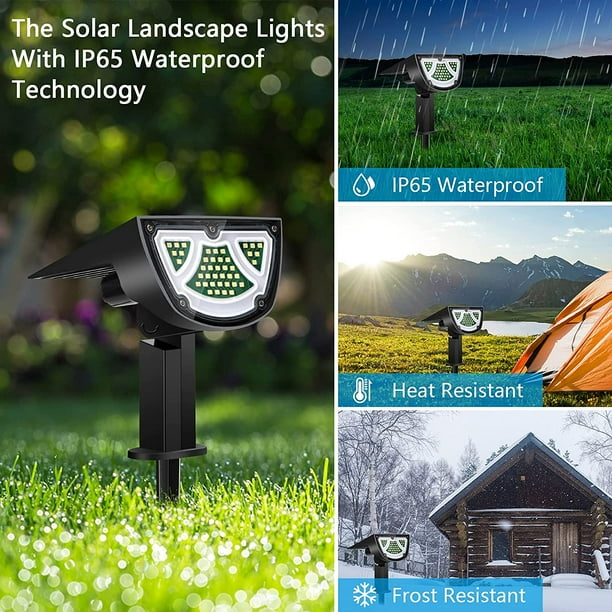Solar LED Spot - Éclairage Extérieur avec Plaque Solaire pour le Jardin et les Chemins