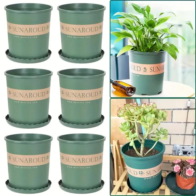 Pot de Plantes Robuste en Plastique - Pot de Fleurs Résistant aux Intempéries pour le Jardin et le Balcon