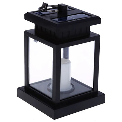 Lanterne Solaire Avec Bougie LED - Lampe À Suspendre Pour Jardin Et Terrasse , Lumière Décorative Pour L' Extérieur