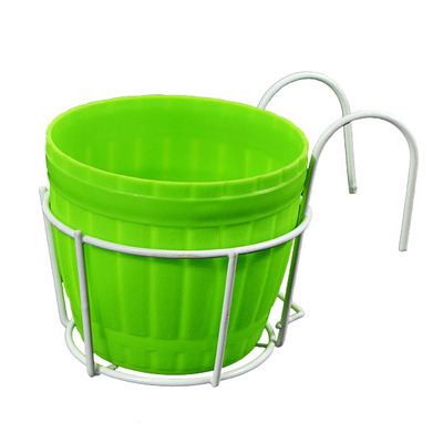 Porte-plantes Pratique Avec Support Métallique Stable Pour Balcon Et Terrasse