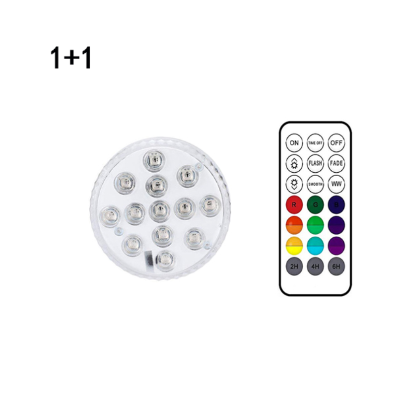 Lumière Led Sous-marine avec Télécommande - Éclairage de Piscine Multicolore Rgb pour Salles de Bain et Bassins